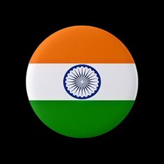 the flag of india on a button