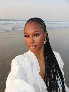 Client Makeup, Natural Beat, Brown Skin Makeup, Soft Glam Makeup, Braided Cornrow Hairstyles, Beauty Aesthetic, Summer 2025, Elegant Makeup, Dope Hairstyles