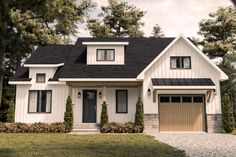 this is an artist's rendering of the country house plan for two story homes