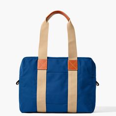 Adventure Awaits  Take style with you everywhere you go. This functional chic look, crafted from 100% Egyptian cotton canvas woven in Italy, is perfect for a long weekend away. Casual Blue Bags For Work, Italian Logo, Monogram Pendant, Navy Fashion, Dooney And Bourke, Dooney & Bourke, Egyptian Cotton, Everyday Bag, Long Weekend