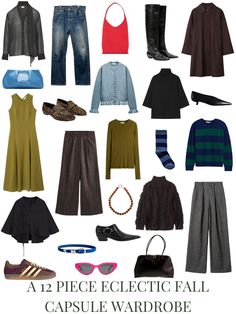 A 12 Piece Eclectic Fall Capsule Wardrobe - livelovesara New Trendy Outfits, Branding Photoshoot Outfit, Capsule Style, Eclectic Wardrobe, Fall Outfit Ideas For Women, Wardrobe Organization, Preppy Wardrobe, Winter Mood Board, Basics Wardrobe