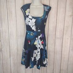 Pretty Dress, Fit & Flare, Pretty Dresses, Black Background, Cool Style, Floral Pattern, Sleeveless Dress, Dress Outfits, Thank You