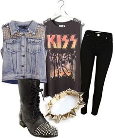 Rocker Outfit, Diy Clothes Refashion, Diy Clothes Videos, Purple Tank Top, Rock Outfits, Punk Rocker, Double Denim, Inspo Outfit