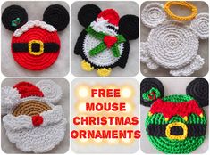 crocheted mickey mouse christmas ornament patterns and instructions to make them for the holiday season