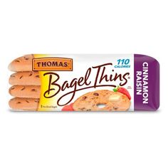 thomas bagel thins with strawberry cream filling, pack of 10 - 1 75oz