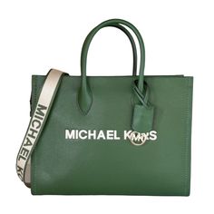 New With Tag Michael Kors Mirella Medium East West Tote Satchel Shoulder Bag Pebbled Leather Fern Green 100% Authentic Retail: $558.00 Plus Tax **Please See The Measurement For The Size** No Dust Bag Michael Kors Logo At Front Gold Toned Hardware Custom Fabric Lining 1 Zipper Pocket 1 Slip-In Pocket 13.75" (Bottom) X 10.75"(H) X 4.75"(D) Straps: 4.5", Adjustable Longer Strap Very Clean, Smoke-Free And Pet-Free Environment. Green Logo Crossbody Shoulder Bag, Luxury Bags With Logo For On-the-go, Luxury Logo Bags For On-the-go, Green Top Handle Bag With Logo, Modern Green Bags With Logo, Green Crossbody Bag With Logo, Green Logo Crossbody Bag, Green Top Handle Shoulder Bag With Logo, Designer Bags With Logo For Errands