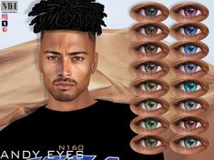 an image of a man with many different colored eyes