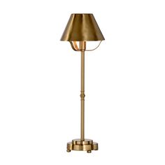 a gold floor lamp on a white background