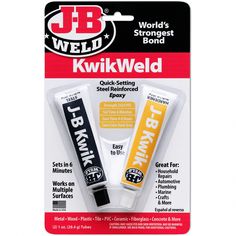 weld kwikweld glue for wood and metal, 2 / pk