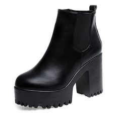 Sepatu Pump, Heel Platforms, High Heels Ankle Boots, Chunky Heel Booties, Womens Waterproof Boots, Boots Platform, Zipper Boots, High Heel Boots Ankle, Snow Boots Women