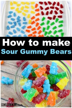 how to make sour gummy bears in a bowl