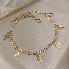 18K Gold Filled Anklet  10" Water Resistand/ Tarnish Free Jewellery Gold Aesthetic, Cute Gold Anklets, Anklet Jewelry Gold, 14k Gold Anklets As Gift, Gold 14k Gold Filled Anklets As Gift, Gold Dangle Anklets For Gift, Cute Anklets, Xoxo Jewelry, Dope Jewelry Accessories