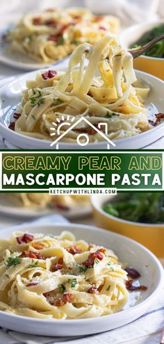 CREAMY PEAR AND MASCARPONE PASTA Pear Pasta, Pear And Prosciutto, Mascarpone Pasta, Simple Pasta Recipe, Lemon Garlic Shrimp Pasta, Comfort Pasta, Pasta Noodle Recipe, Seafood Pasta Recipes, Yummy Pasta Recipes