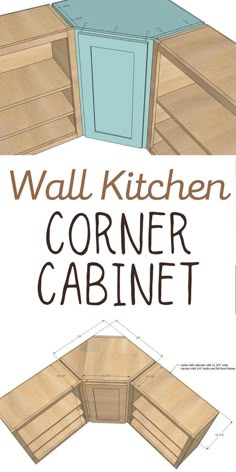 the corner cabinet is made out of wood