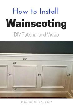 how to install wainscoting on the wall