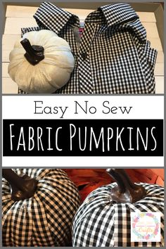 easy no sew fabric pumpkins for fall