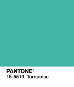 pantone's turquoise - green color is shown in this image