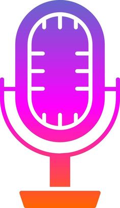 Microphone Glyph Gradient Icon Glyphs