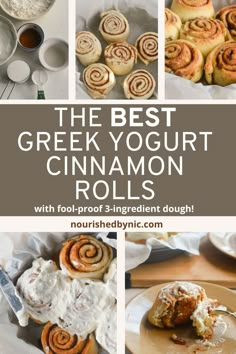 THE BEST GREEK YOGURT CINNAMON ROLLS Yoghurt Dough Recipes, Yogurt Dough Cinnamon Rolls, Greek Yogurt Pastry Dough, Recipes For Greek Yogurt, Greek Yogurt Baked Goods, Yogurt Cinnamon Rolls, Greek Yogurt Dough Recipes, Greek Yogurt Cinnamon Rolls, Healthier Cinnamon Rolls