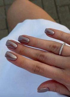 Top 34 Nude Chrome Nails 2024 – Embrace Elegance & Modern Nail Trends Neutral Nails With Chrome Powder, 2025 Manicure Trends, Dip Nails With Extensions Short, Chrome Winter Nails 2024, Fall Classy Nails 2024, Kate Moss Nails, Winter 2024 Nail Polish Colors, 2025 Short Nails, Chrome Powder Over Different Colors