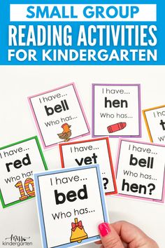 small group reading activities for children to learn with their own words and pictures on the cards