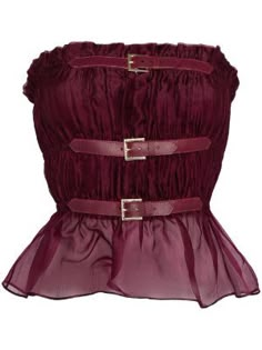 Cynthia Rowley For Women - Farfetch Haute Couture Two Piece, Full Burgundy Outfit, Brown And Purple Outfit, Dark Purple Outfit, Feminine Edgy Style, Graphic Print Dress, Cynthia Rowley Dress, Tube Design, Corset Tops