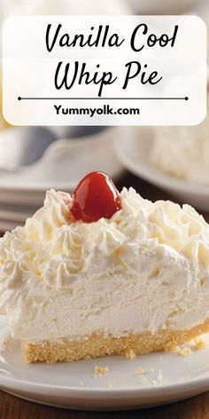 Indulge in the light and airy goodness of this Vanilla Cool Whip Pie! Easy to make and irresistibly creamy, it’s the perfect dessert for any occasion. Serve chilled for a refreshing treat! ❄️🍰 #DessertMagic #CoolWhipPie #VanillaTreat Whip Cream Recipe, Cool Whip Pie, Vanilla Pudding Desserts, Cool Whip Pies, Cool Whip Cookies, Cool Whip Desserts, Creamy Pie, Pie Easy, Recipes With Whipping Cream