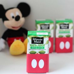 mickey mouse juice boxes with free printable and cut file for kids to play with