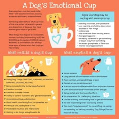 a dog's emotional cup info sheet