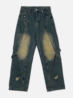 TALISHKO - Distressed Washed Stitching Jeans - streetwear fashion - talishko.com Jeans Sewing Projects, Stitched Jeans, Stitching Jeans, Madison Beer Outfits, For The Streets, Unique Jeans, Beer Outfit, Top Streetwear Brands, Fits Clothes