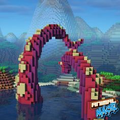 Minecraft Cool Minecraft Builds Big, Minecraft Sea Creatures, Magical Minecraft Ideas, Minecraft Tentacle Build, Bright Minecraft Builds, Minecraft Sea Creature Build, Minecraft Fossil Builds, Minecraft Geode Build, Minecraft Rainbow House