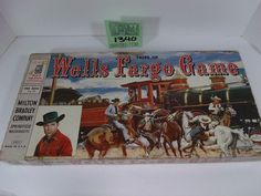 an old game called wells fargo game is on display