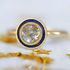 Wide Band Diamond Rings, Blue Diamond Wedding Ring, Big Diamond Engagement Rings, Non Traditional Wedding Ring, Grey Diamond Ring, Unique Diamond Engagement Rings, Custom Engagement Rings, Yellow Gold Setting