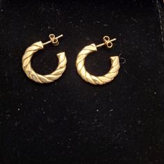 Chloe And Madison 14k Over Silver Flattened Twist Hoop Earrings. New Without Tags. 14k Yellow Gold Over. 925 Sterling Silver. Post Backs. Twist Hoop Earrings, Earrings Color, Chloe, Jewelry Earrings, Hoop Earrings, Twist, 925 Sterling Silver, Yellow Gold, Women Jewelry