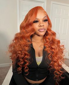 Weave Hair Color, Ginger Wig, Pretty Hair Color, Hair Ponytail Styles, Ponytail Styles, Front Lace Wigs Human Hair, Hair Life