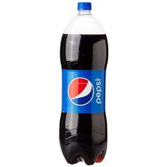 a bottle of pepsi soda on a white background