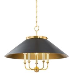 a black and gold chandelier hanging from the ceiling