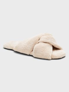 Twisted Terry Indoor Slipper | Banana Republic Platforms Aesthetic, Sport Slippers, Striped Slippers, Spa Slippers, Best Slippers, Inexpensive Clothes, Comfy Slippers, Clogs Style, Open Toe Slippers