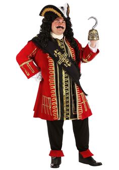 a man in a red and black costume is holding a gold bell on his right hand