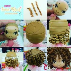 there are many pictures of dolls made to look like hair