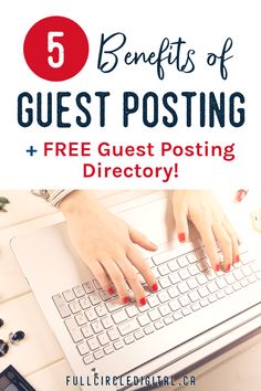 Looking for some site to guest post on? Check out this free guest posting directory. Also get key guidelines for guest posts plus 5 benefits of being a guest blogger. These tips and ideas will give you the tools to find the best blogs to guest post on which help drive traffic and are a great way to build backlinks. #bloggingadvice #blogging #bloggingtips #blogcontent #contentstrategy #bloggingforbeginners Guest Posting On Blogs, Blogging Resources, Guest Blogging, Best Blogs, Blog Social Media, Guest Post, Guest Posting