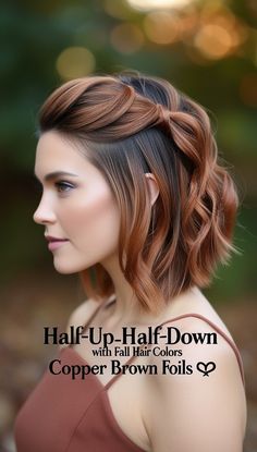 Reasons to Try Long Waves with Fall Hair Colors Copper Brown Balayage Fall Copper Hair Balayage, Going Red From Brown Hair, Copper Rose Gold Hair Balayage, Copper And Blonde Balayage Brunette, Cool Copper Hair, Copper Brown Balayage, Copper Hair Dye, Fall Hair Colors Copper, Copper Brown Hair Color