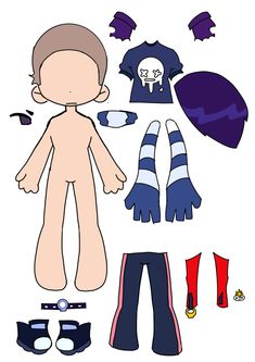 the paper doll is ready to make it's own outfit