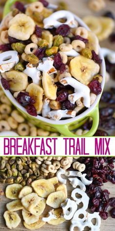 the breakfast trail mix is ready to be eaten