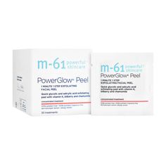 M-61 PowerGlow Peel- 30 Treatments- 1-minute, 1-step exfoliating glow peel with glycolic, vitamin K & chamomile Peel Pads, Reduce Pores, Facial Exfoliator, Improve Skin Tone, Vitamin K, Facial Cream, Even Skin Tone, Skin Firming