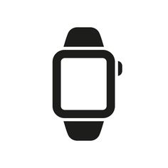 a black and white icon of a watch