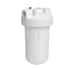 a white water filtrator on a white background with clipping to the bottom