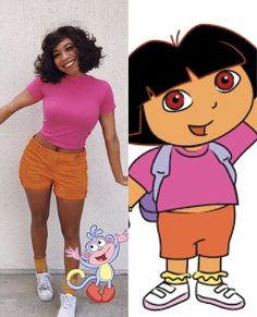 60 Easy Cosplay Halloween Costume Ideas For Black Girls Cartoon Halloween Costumes, Character Halloween Costumes, Cosplay Cartoon, Easy Cosplay, Cartoon Character Costume, Hot Halloween Outfits, Pretty Halloween Costumes, Holloween Costume, Trendy Halloween Costumes