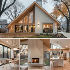 this modern house has been designed to look like it is in the middle of winter