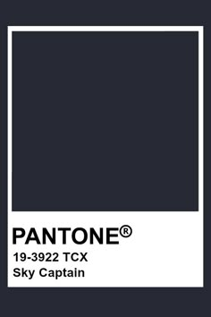 pantone's black and white color scheme with the text sky captain on it